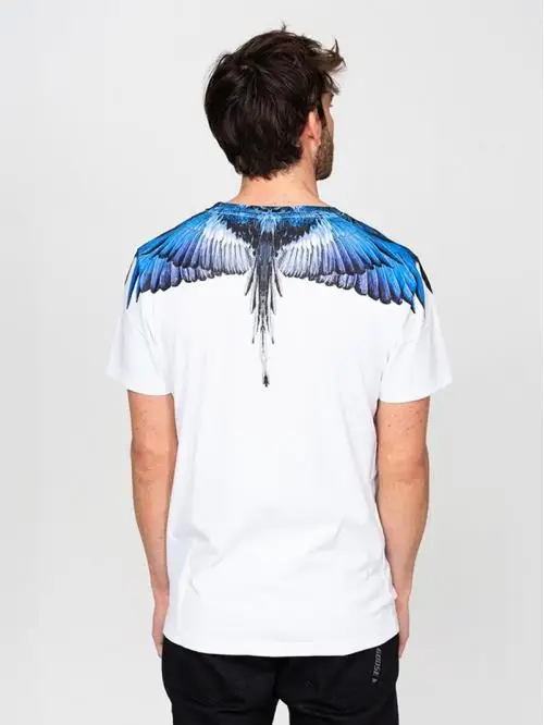 马克布隆 冰蓝翅膀白色 T恤