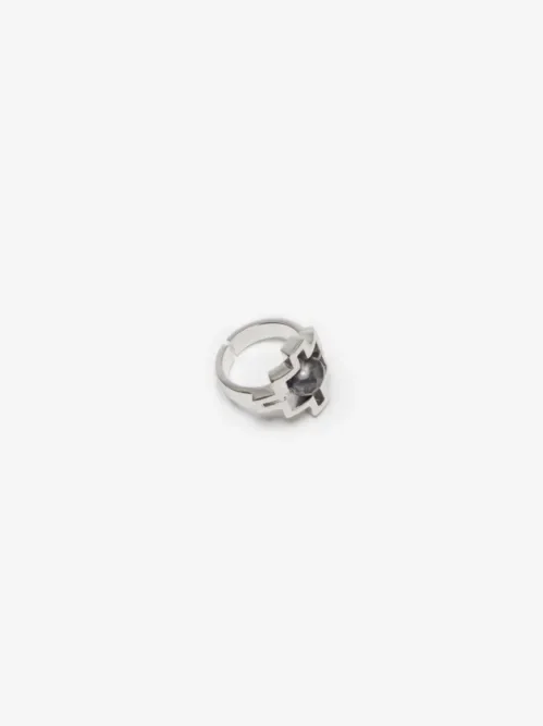 MARCELO BURLON  马塞洛布隆       十字图案人造珍珠指环戒指