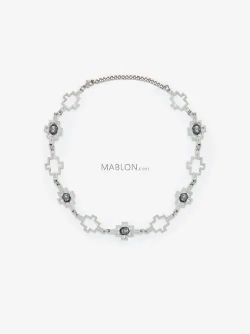 MARCELO BURLON  马塞洛布隆       十字图案人造珍珠搭链项链